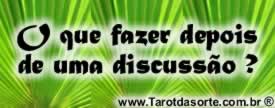 O que fazer depois de uma discusso ?